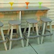 Outdoor Spa Bar and Stools