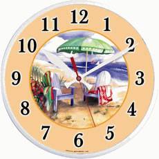Beach Scene Outdoor Clock