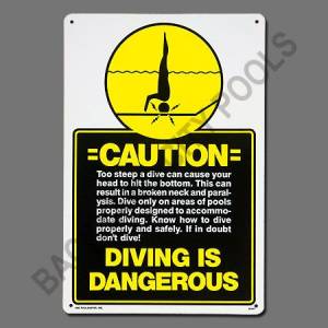 Caution Diving Is Dangerous Sign