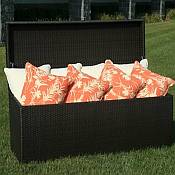 All Weather Wicker Cushion Storage Chest