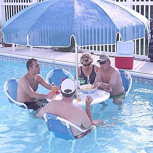 Pool Party Furniture in Pool