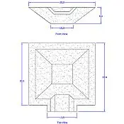 Scupper Fountain Dimensions