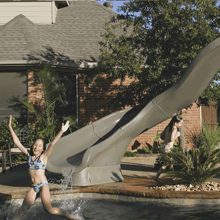 turbo-twister swimming pool slides are the rage