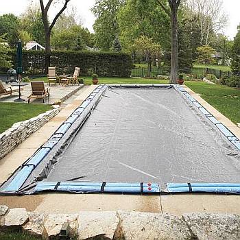 Pool Covers for 20 x 44ft In Ground Pools - 20 year Silver Winter Pool Cover - WC9850