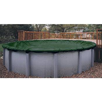 Winter Pool Covers / Pool Size 21ft x 41ft Oval / 12 yr Green - WC836-4