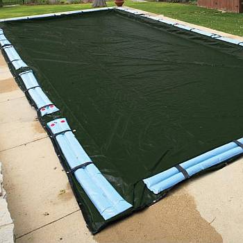 Winter Cover / Pool Size 30ft x 60ft Rectangle / 12yr Forest Green