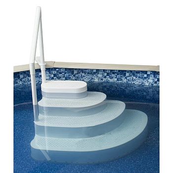 Wedding Cake Steps for Above Ground Pool with Protective Pad