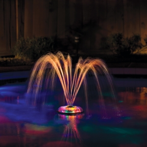 Small Underwater Pool Light Show and Fountain