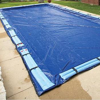 Winter Pool Cover / Pool Size 12ft x 20ft Rectangle / 15yr Royal Blue - WC950