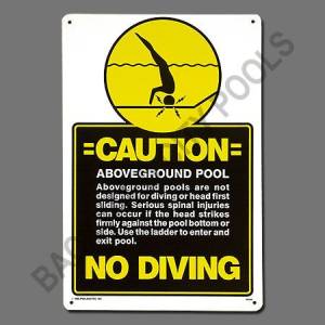 Above Ground No Diving Sign
