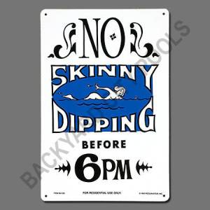No Skinny Dipping Sign 1