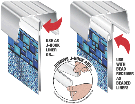 J-Hook J-Bead Uni-Bead Liner Diagram