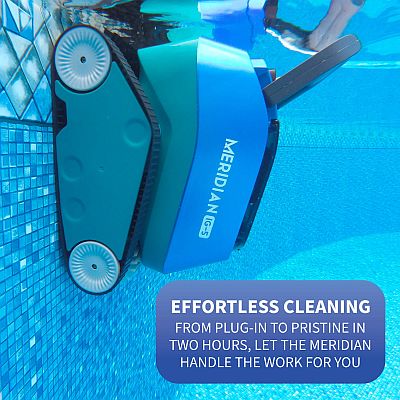 Meridian Cleans the Pool Wall