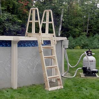 Taupe A-Frame Pool Ladder