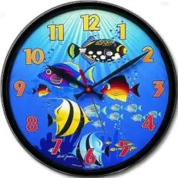 Tropical Fish Pool Clock