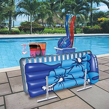 Raft Float and Towel Caddy with Hamper
