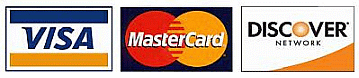 We take VISA, Mastercard, and Discover