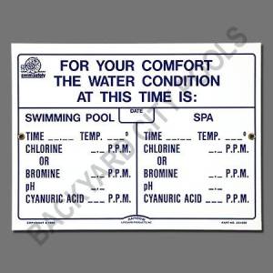 Water Conditions Sign