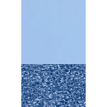 Expandable Blue Wall / Print Bottom Vinyl Overlap Pool Liner